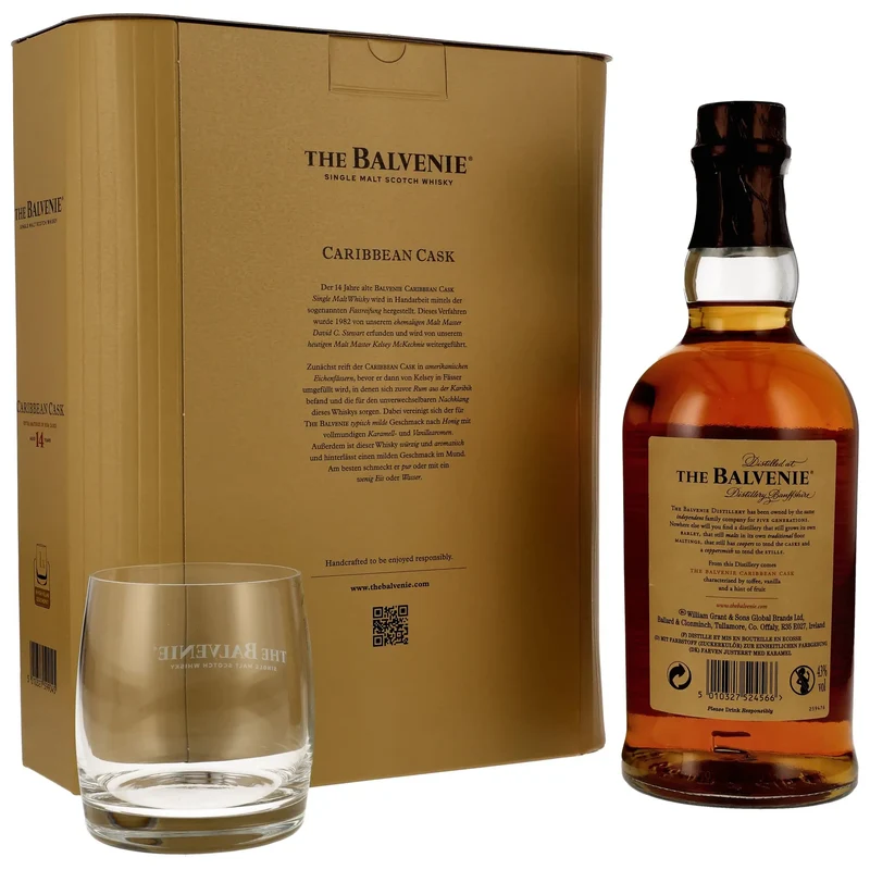 Balvenie Caribbean Cask 14 Jahre mit Glas