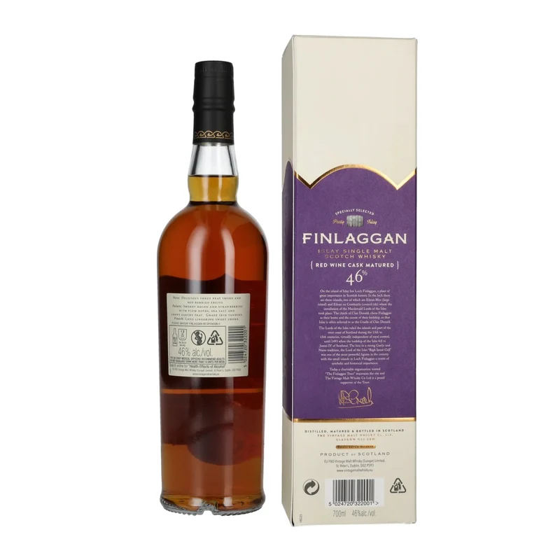 Finlaggan RED WINE CASK MATURED Islay Single Malt Whisky 46% Vol. 0,7l in Geschenkbox