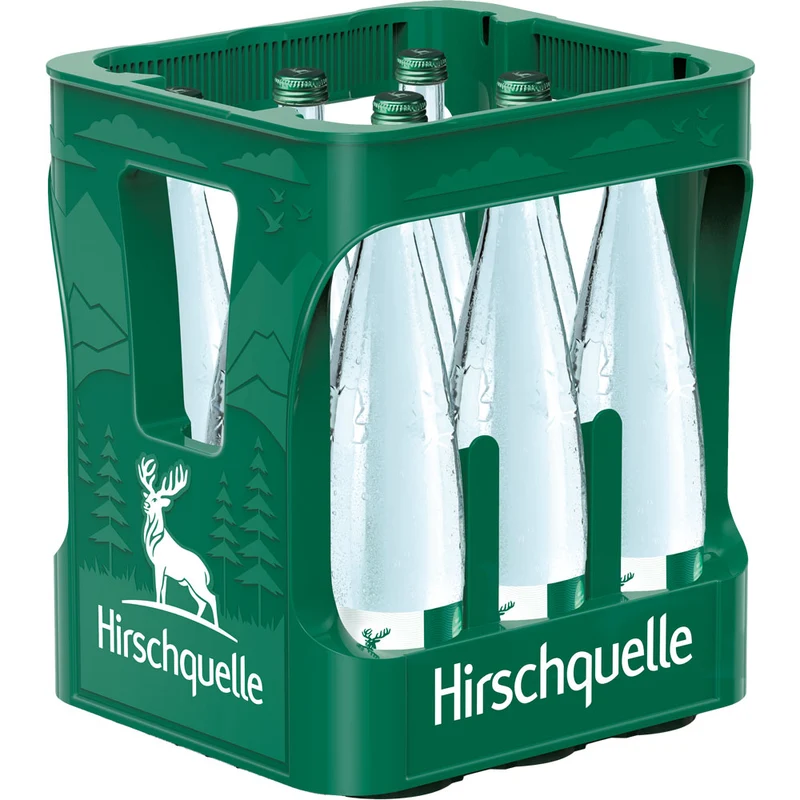 Hirschquelle Glas 9x 0,75 Liter (MEHRWEG)