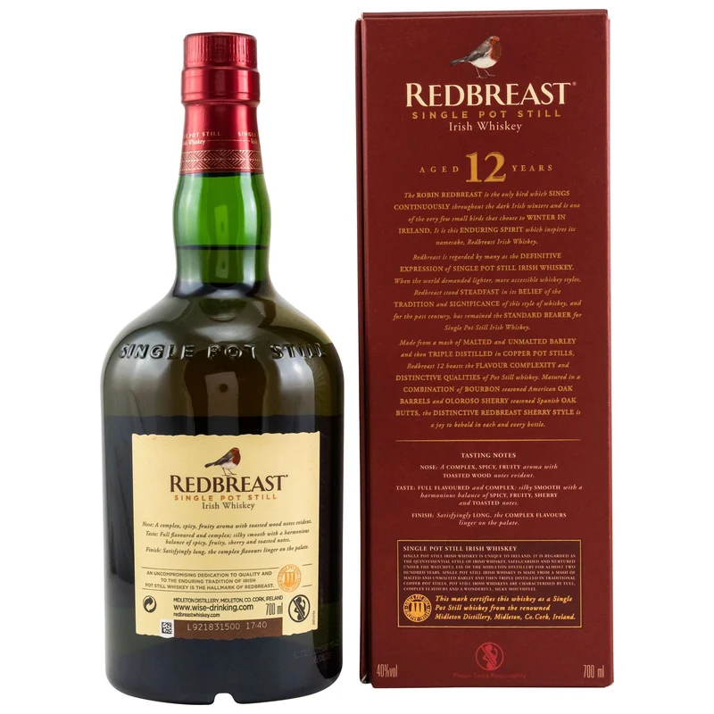 Redbreast | 12 Jahre | Single Pot Irish Whiskey | 40%LP