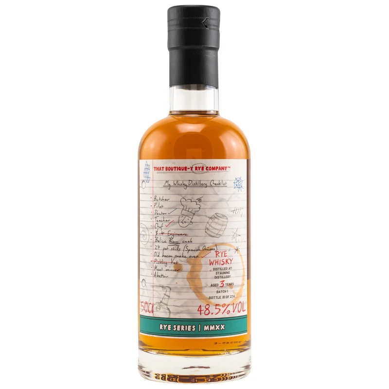Stauning | 3 Jahre | That Boutique-y Rye Whisky | Danish Whisky | 0,5l | 48,5%