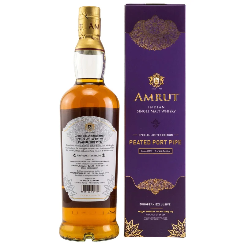 Amrut | 7 Jahre | 2013/2020 | Peated Port Pipe | Cask #2712 | Indian Whisky | 60%