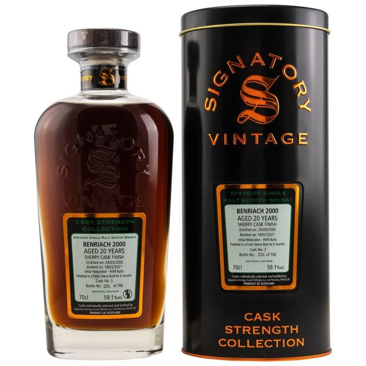 BenRiach | 2000/2021 | Cask No. 3 | Signatory Vintage | Cask Strength Collection | 59,1%