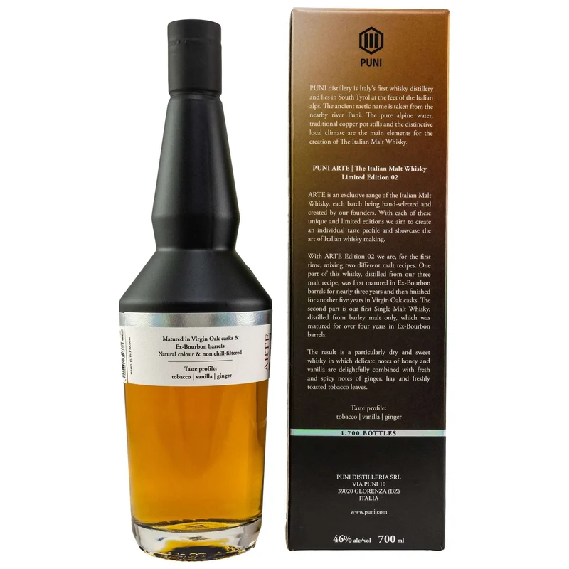 PUNI | Arte No. 2 | 4 Jahre | Süß & Holzig | Italian Whisky | 46%