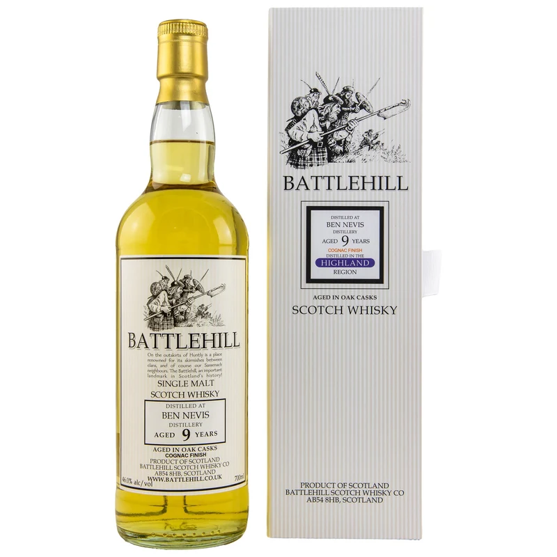Ben Nevis | 9 Jahre | 2012/2022 | Battlehill | Cognac Finish | Duncan Taylor | 46%