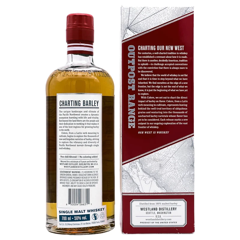 Westland | Colere | 2nd Edition | 2022 Release | American Single Malt Whiskey | 50%