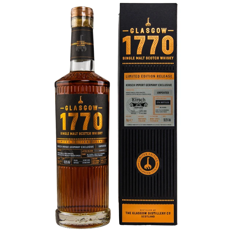 1770 Glasgow | 6 Jahre | 2016/2022 | Tokaji Single Cask #16/854 | 59,3%