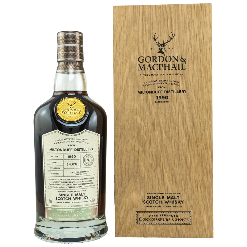 Miltonduff | 31 Jahre | 1990/2021 | Sherry Butt #19440 | Gordon & MacPhail | Connoisseurs Choice | 54,6%