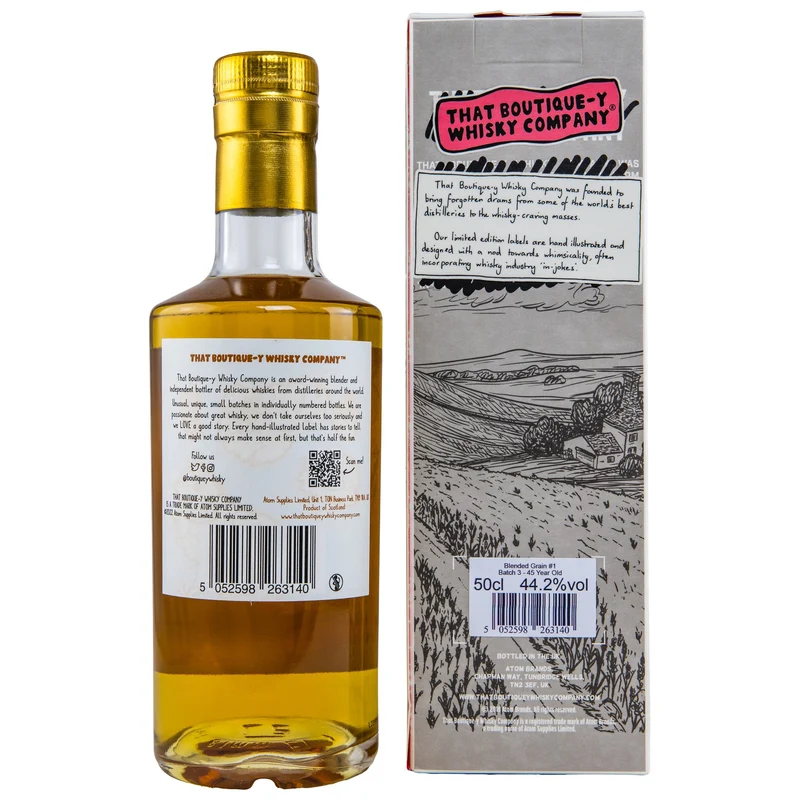 Blended Grain Scotch Whisky | 45 Jahre | Blend #1 | Batch 3 | TBWC | 0,5l | 44,2%