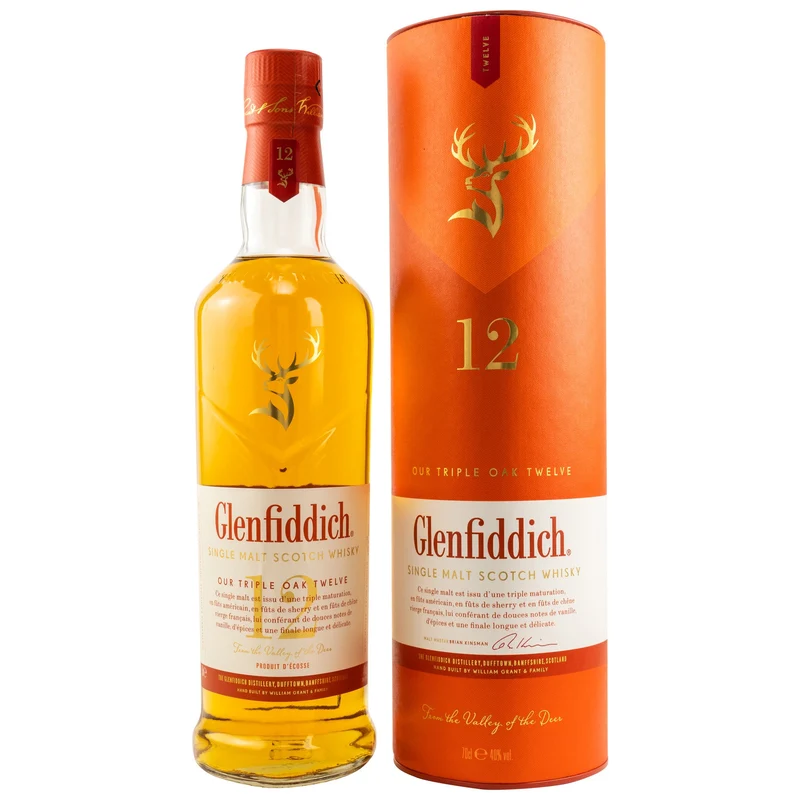 Glenfiddich | 12 Jahre | Triple Oak | Französisches Etikett | 40%