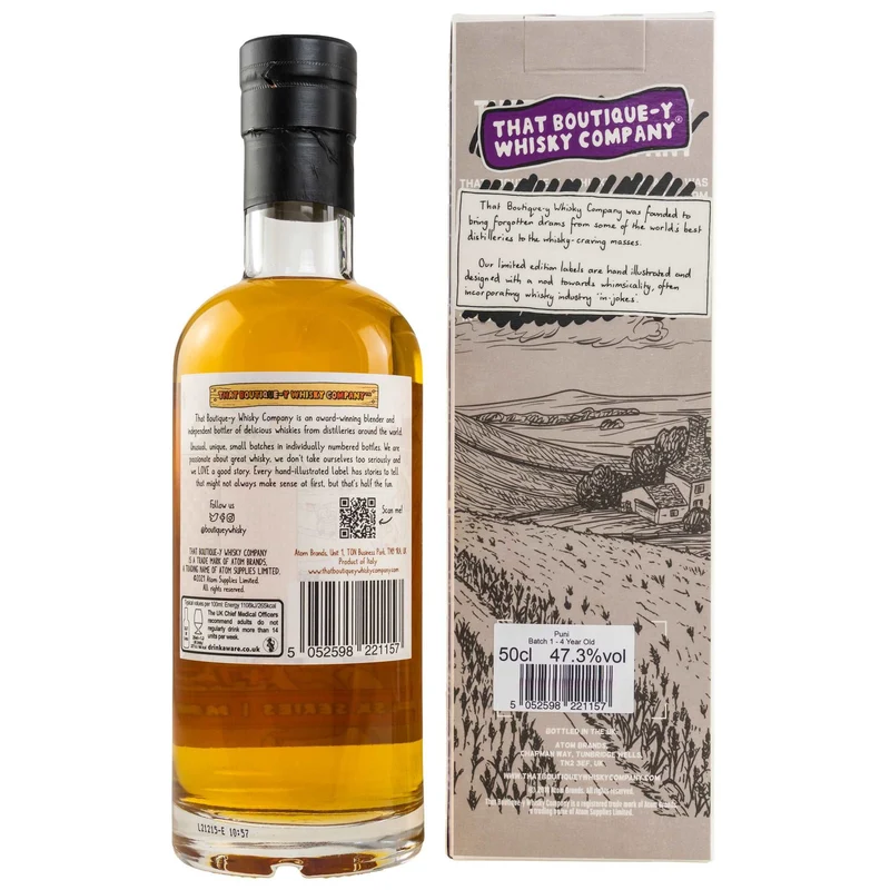 PUNI | 4 Jahre | Batch 1 | That Boutique-y Whisky Company | Malt Italian Whisky | 0,5l | 47,3%