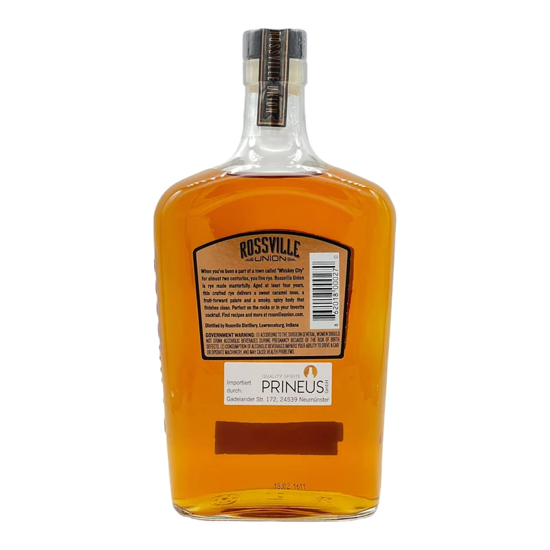 Rossville Union | Straight Rye Whiskey | 0,75l | 47%