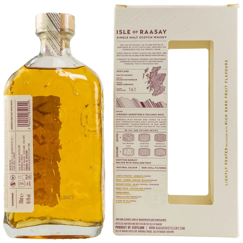 Isle of Raasay | Core Release | Batch R-02 | Herbidean Scotch Whisky | 46,4%