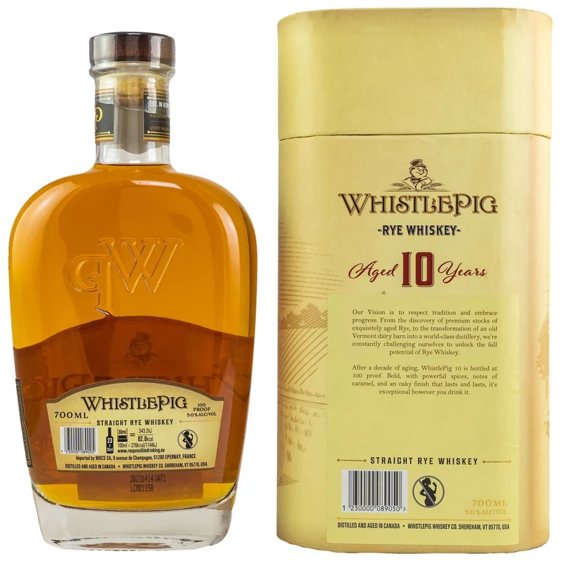 WhistlePig | 10 Jahre | 100 Proof | Straight Rye Whiskey | 50%