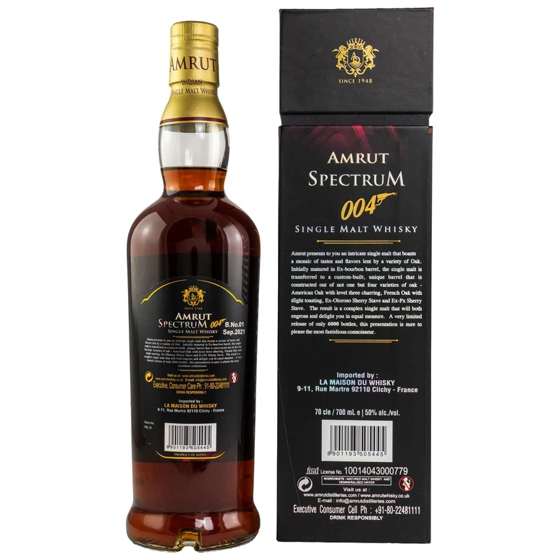 Amrut | Spectrum 004 | Indian Whisky | 50%