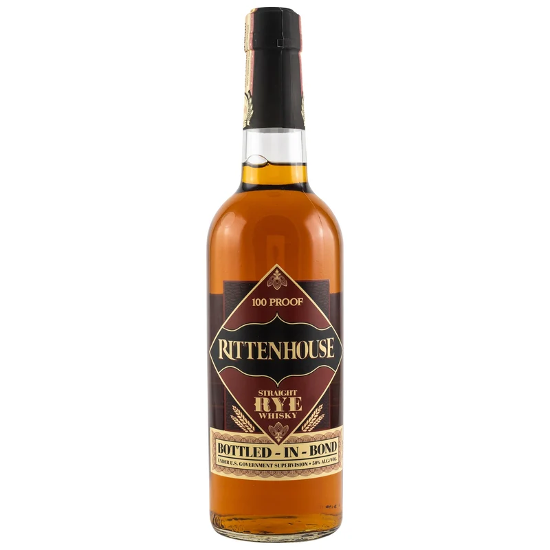 Rittenhouse | 100 Proof | Bottled-in-Bond | Straight Rye Whiskey | 50%