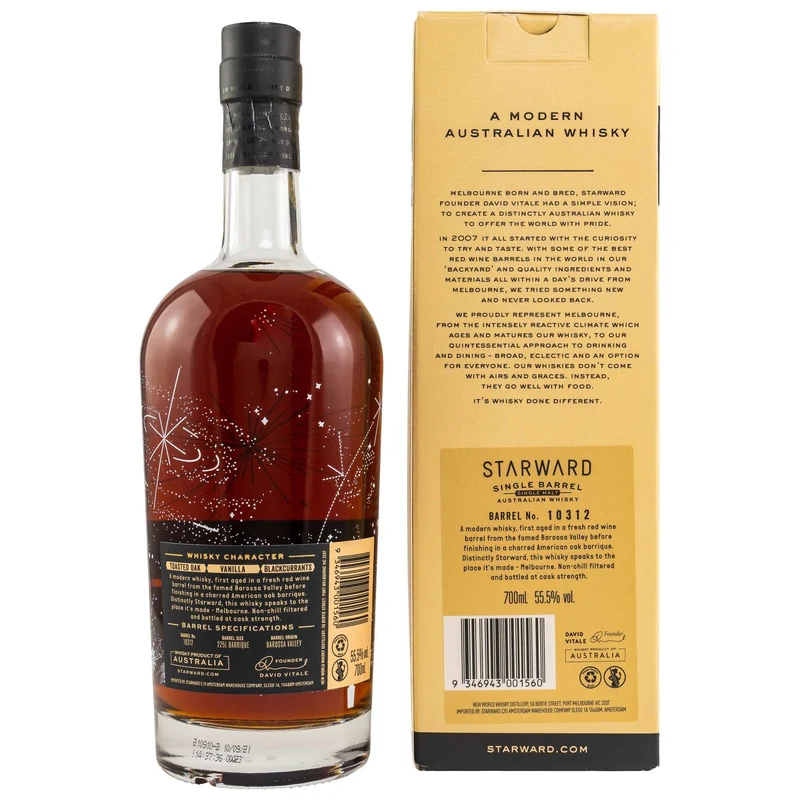 Starward | 4 Jahre | 2017/2021 | Single Barrel #10312 | Australian Whisky | 55,5%