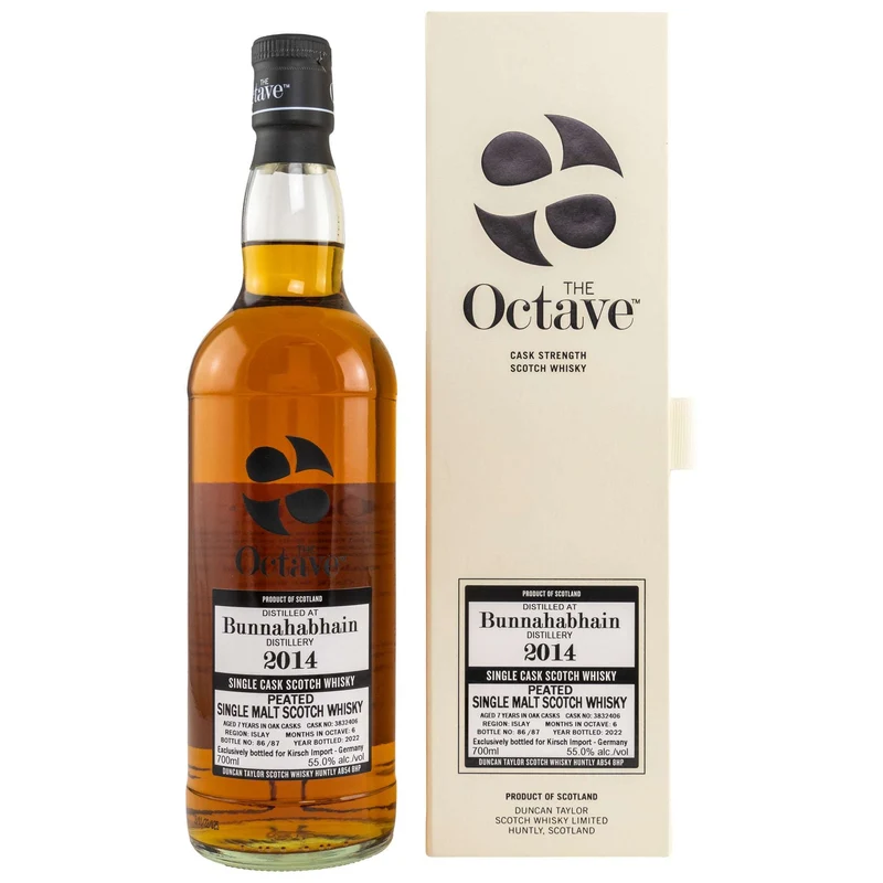 Bunnahabhain | 7 Jahre | 2014/2021 | Peated | The Octave | Duncan Taylor | Cask #3832406 | 55%