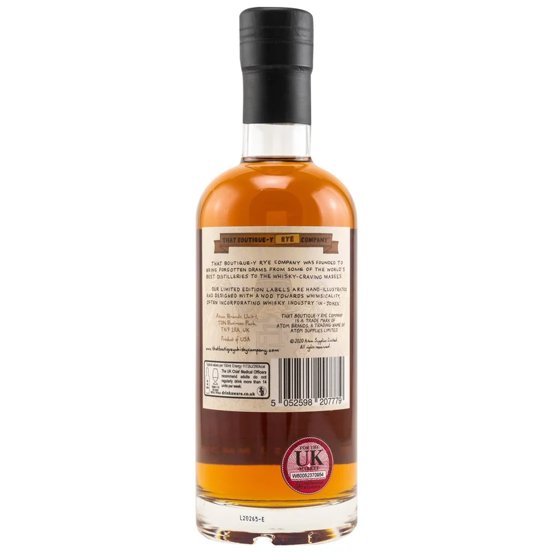 Empire Rye | 2 Jahre | Batch 1 | That Boutique-y Whisky Company | Blended Rye | 0,5l | 50%