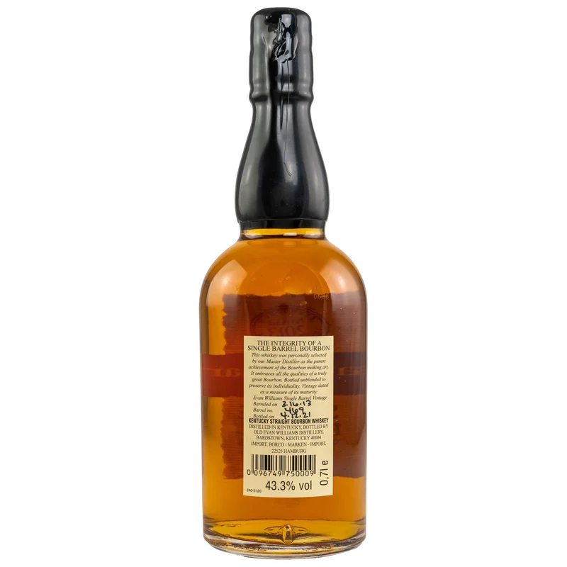 Evan Williams | 8 Jahre | 2013/2021 | Single Barrel #469 | Straight Bourbon | 43,3%