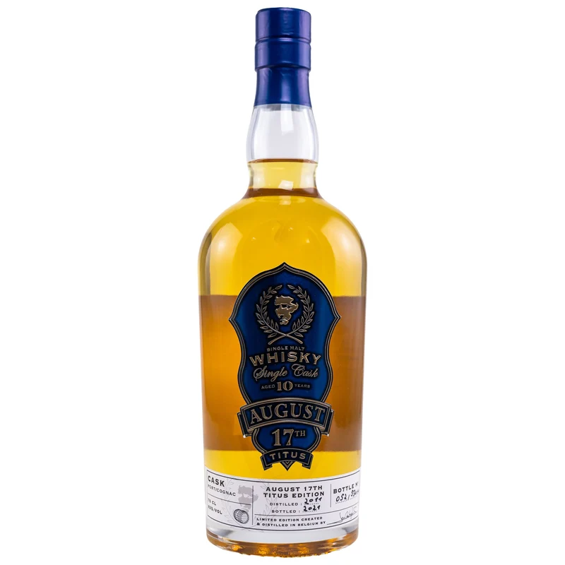 August 17th | Titus | 10 Jahre | 2011/2021 | Single Cask | Single Malt Belgian Whisky | 62%