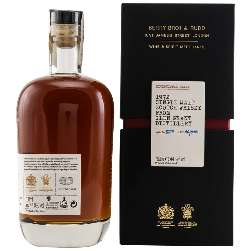 Glen Grant | 46 Jahre | 1972 | Berry Bros. & Rudd | Cask #8240 | Exceptional Casks Serie | 44,8%