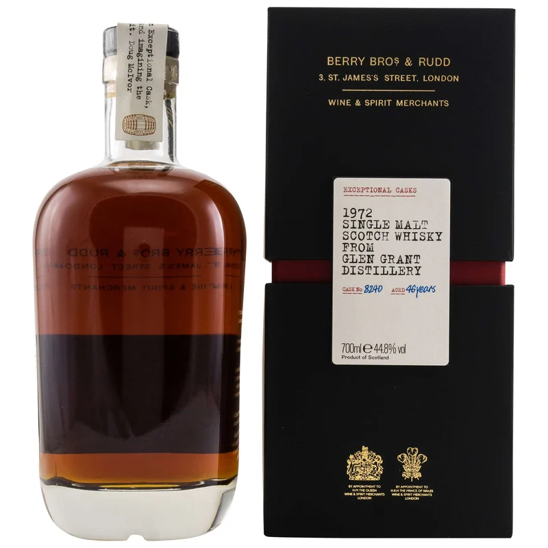 Glen Grant | 46 Jahre | 1972 | Berry Bros. & Rudd | Cask #8240 | Exceptional Casks Serie | 44,8%