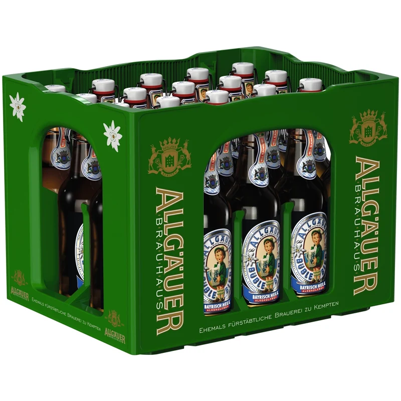 Allgäuer Büble Bayrisch Hell Alkoholfrei 20x 0,5 Liter (MEHRWEG)