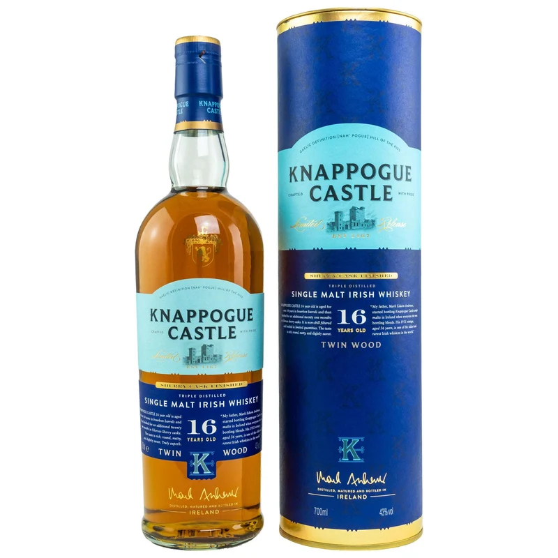 Knappogue Castle | 16 Jahre | Sherry Cask | Twin Wood | Limited Release | Irish Whiskey | 43%