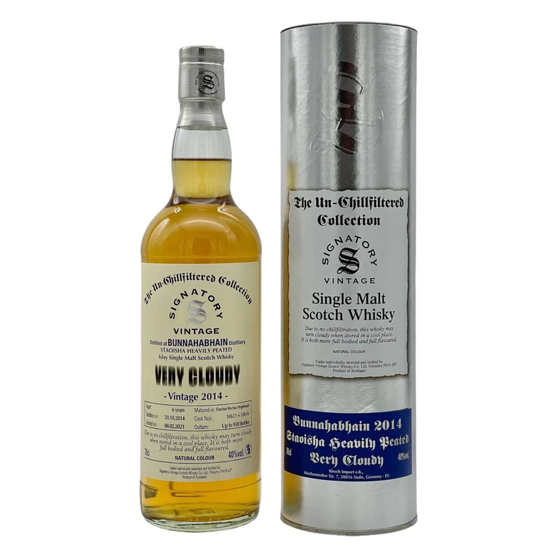 Bunnahabhain Staoisha | 6 Jahre | 2014/2021 | Very Cloudy | Signatory Vintage | 40%