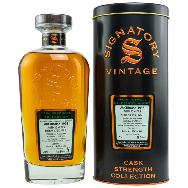 Auchroisk | 25 Jahre | 1996/2022 | Cask No. 2 | Signatory Vintage | Cask Strength | 48,5%