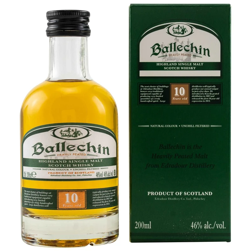 Ballechin | 10 Jahre | Heavily Peated | 0,2l | 46%