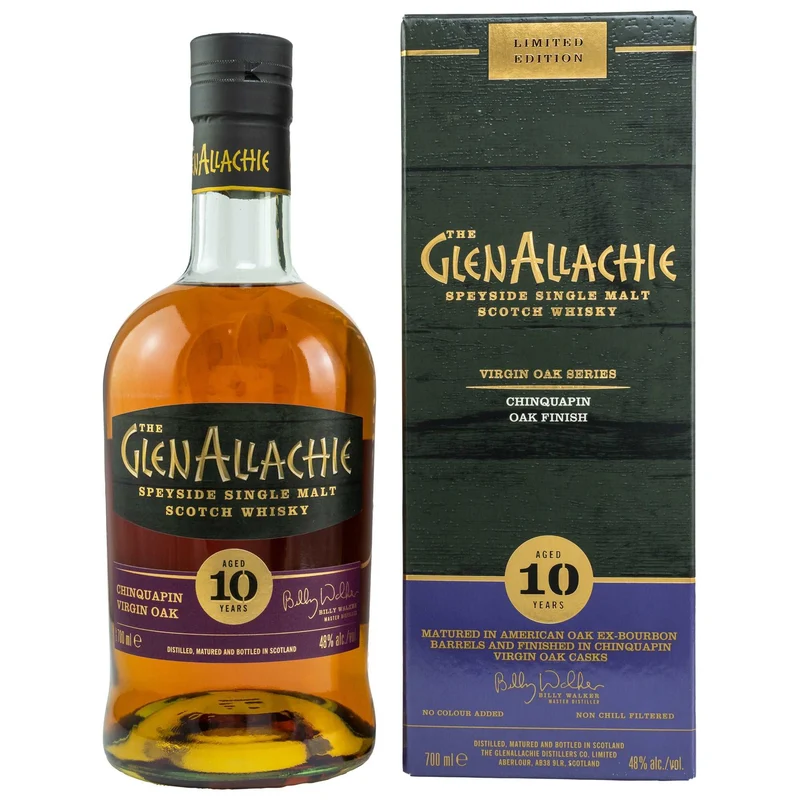 GlenAllachie | 10 Jahre | Chinquapin Oak Finish | Virgin Oak Series | 48%