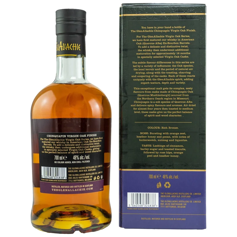 GlenAllachie | 10 Jahre | Chinquapin Oak Finish | Virgin Oak Series | 48%