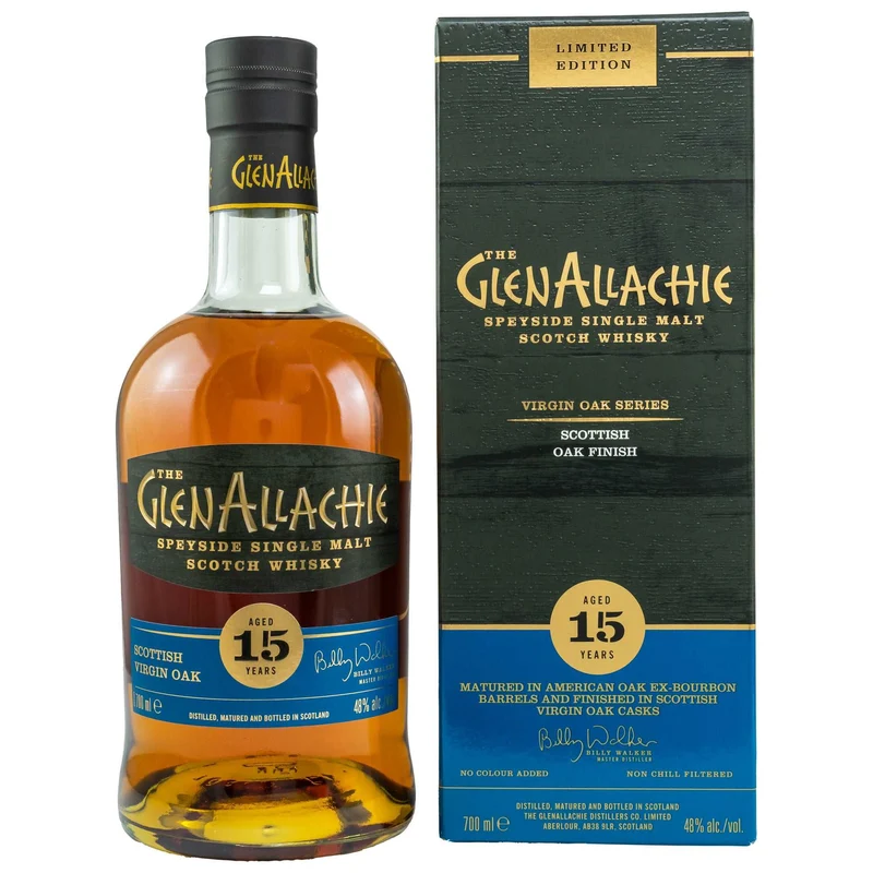 GlenAllachie | 15 Jahre | Scottish Oak Finish | Virgin Oak Series | 48%