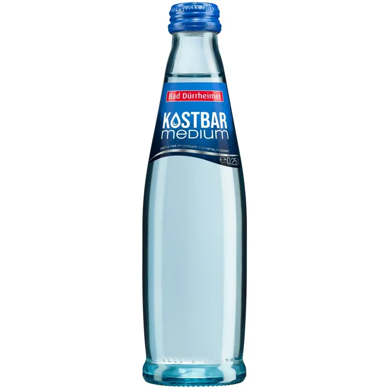 Bad Dürrheimer Kostbar Mineralwasser Medium Exklusiv 24x 0,25 Liter (MEHRWEG)