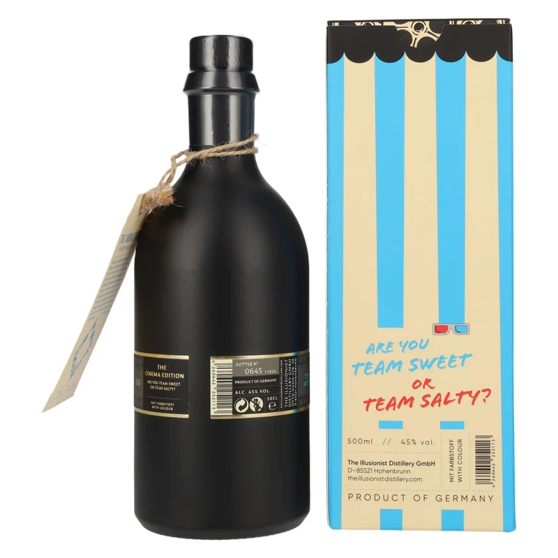 The Illusionist Dry Gin Distiller's The Cinema Edition SWEET 2026 45% Vol. 0,5l in Geschenkbox mit 3D Brille