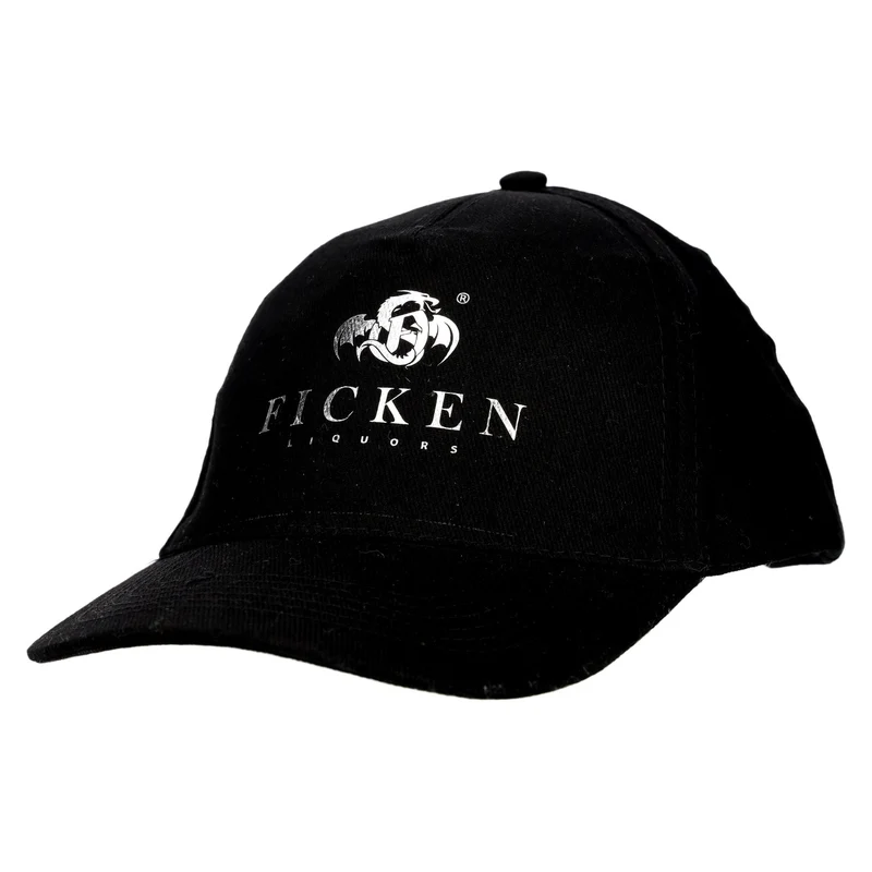 Ficken Liquors Kappe mit Silberdruck schwarz