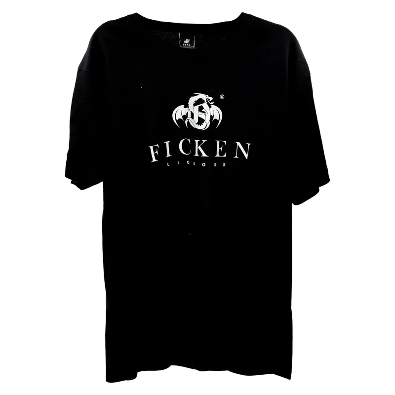 Ficken Liquors T-Shirt Herren Größe L schwarz