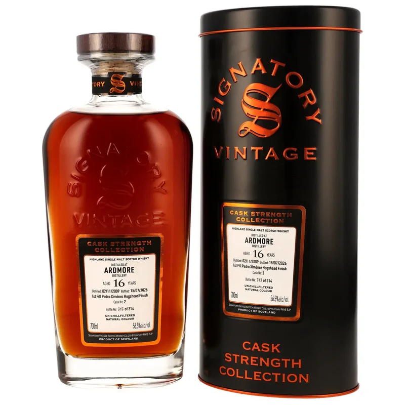 Ardmore Cask Strength Collection First Fill PX Sherry Finish 16 Jahre 2009/2026