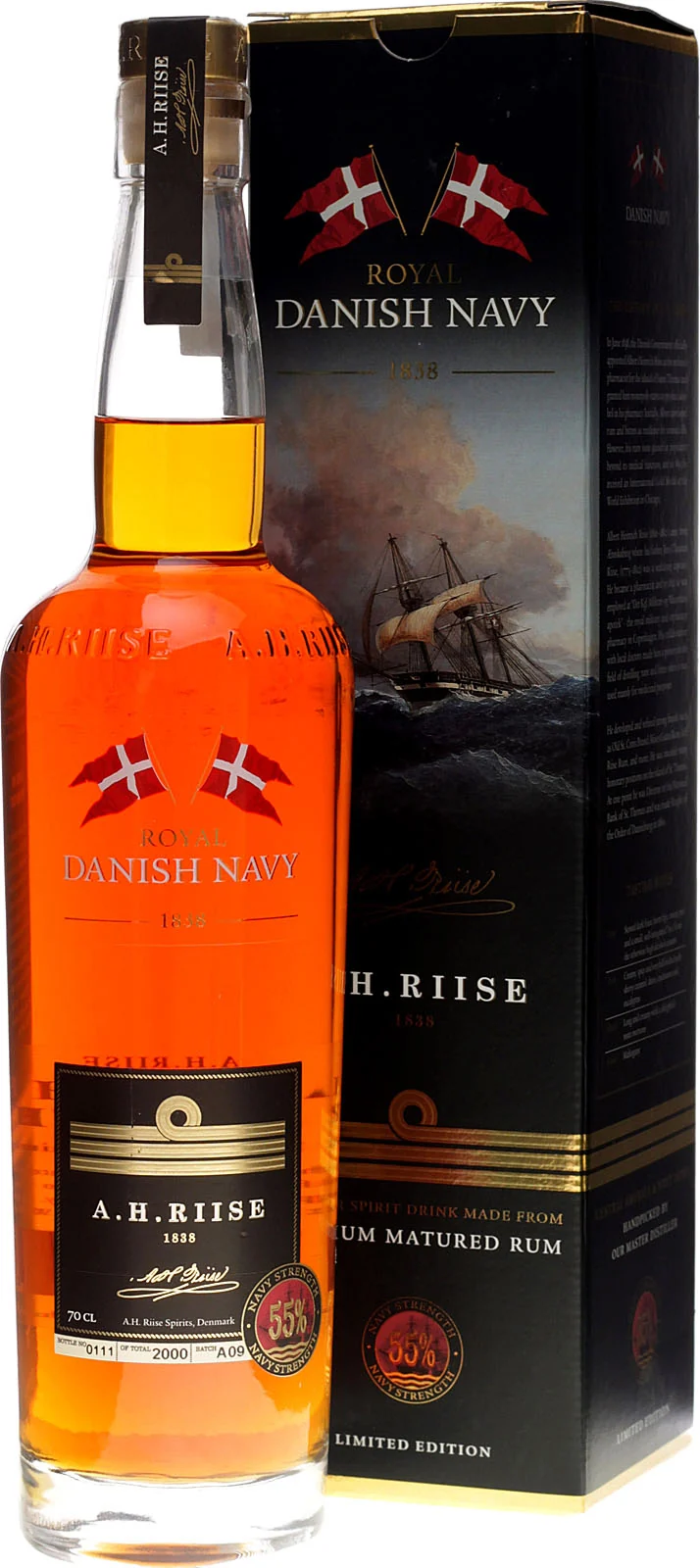 A.H. Riise Royal Danish Navy Strength Rum | 55% | 0,7 L