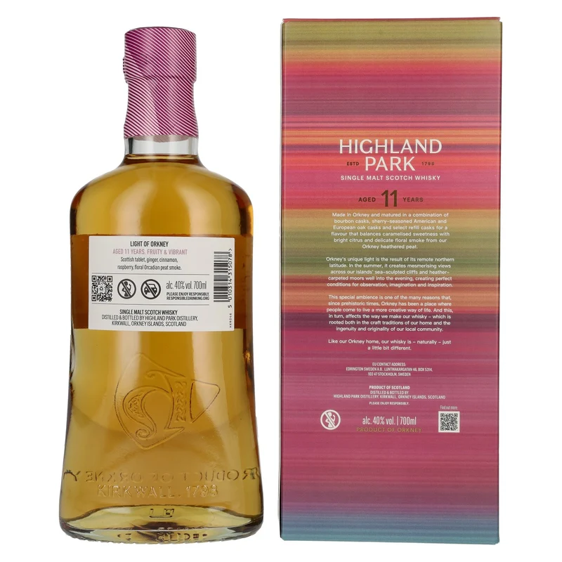 Highland Park 11 Years Old LIGHT OF ORKNEY Single Malt Scotch Whisky 40% Vol. 0,7l in Geschenkbox