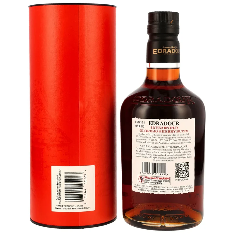 Edradour Cask Strength 12 Jahre 2013/2026 Batch 8
