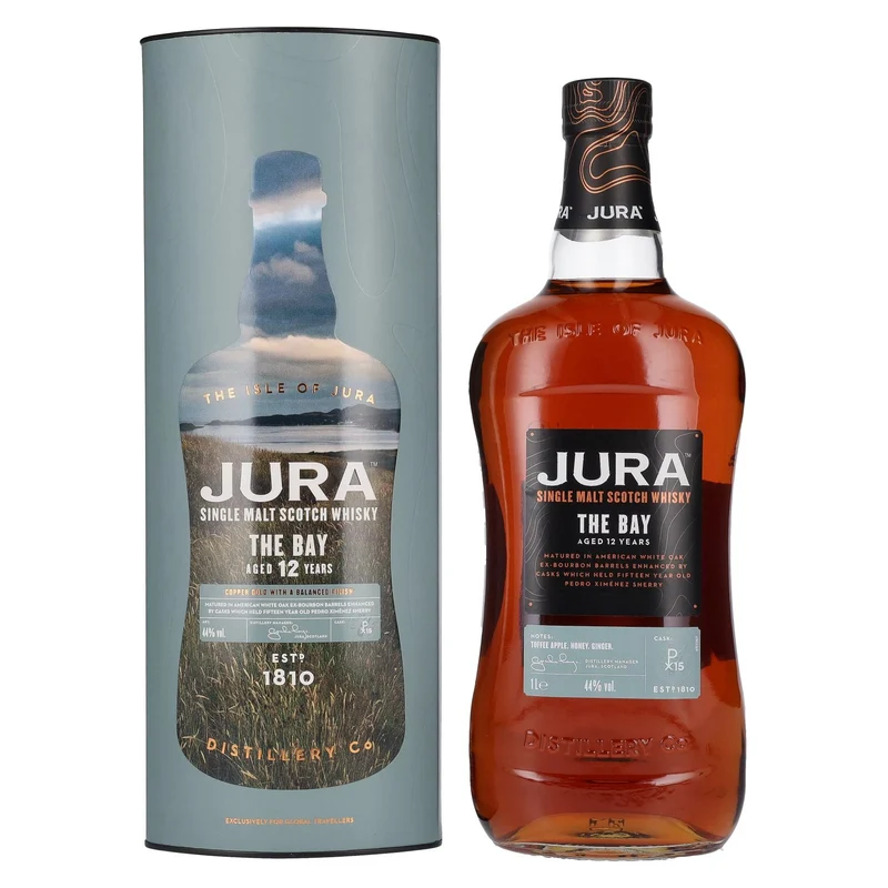 Jura THE BAY 12 Years Old Single Malt Scotch Whisky 44% Vol. 1l in Geschenkbox