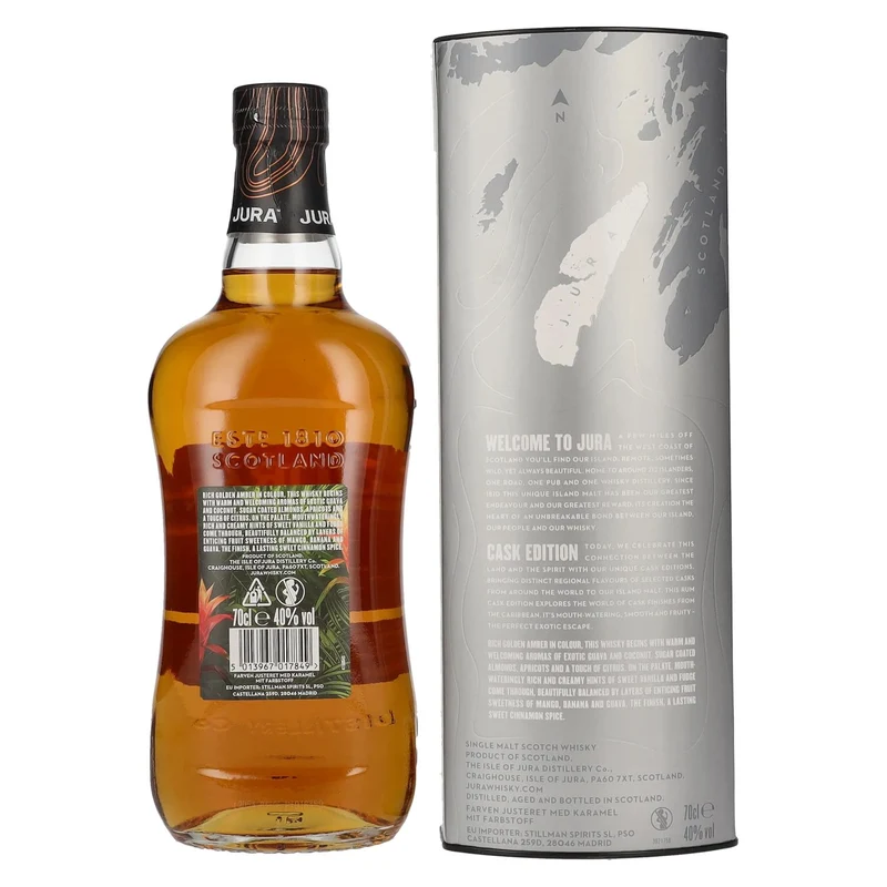 Jura Single Malt Scotch Whisky RUM CASK FINISH 40% Vol. 0,7l in Geschenkbox