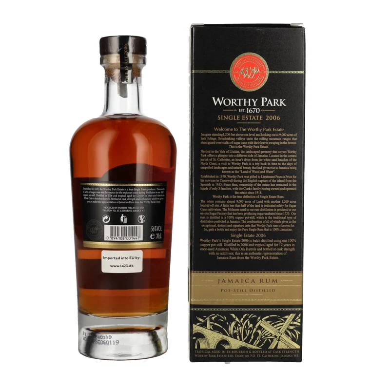 Worthy Park 12 Years Old Single Estate Jamaica Rum 2006 56% Vol. 0,7l in Geschenkbox