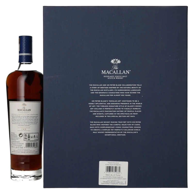 The Macallan SIR PETER BLAKE Highland Single Malt Scotch Whisky 47,7% Vol. 0,7l in Geschenkbox