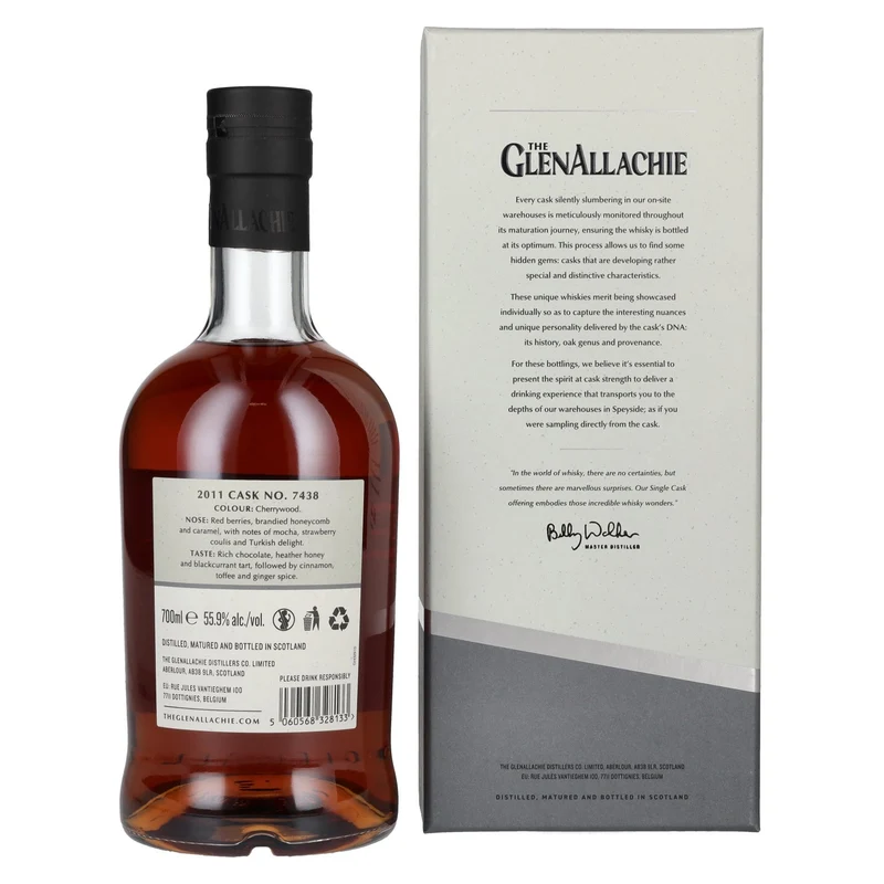 The GlenAllachie 12 Years Old RUBY PORT PIPE 2011 55,9% Vol. 0,7l in Geschenkbox