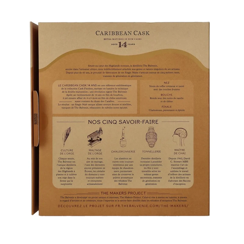 The Balvenie 14 Years Old Caribbean Cask Finish 43% Vol. 0,7l in Geschenkbox mit 2 Gläsern