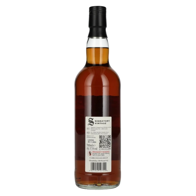 Signatory Vintage 100 Proof Edition GLENDULLAN 11 Years Old Single Malt #32 2012 57,1% Vol. 0,7l